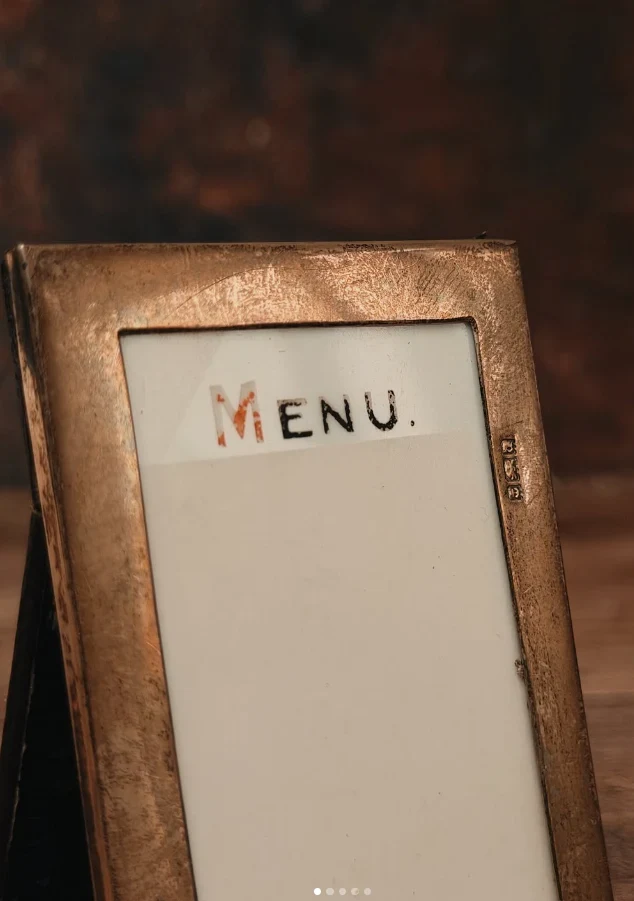 Miniature menu silver
