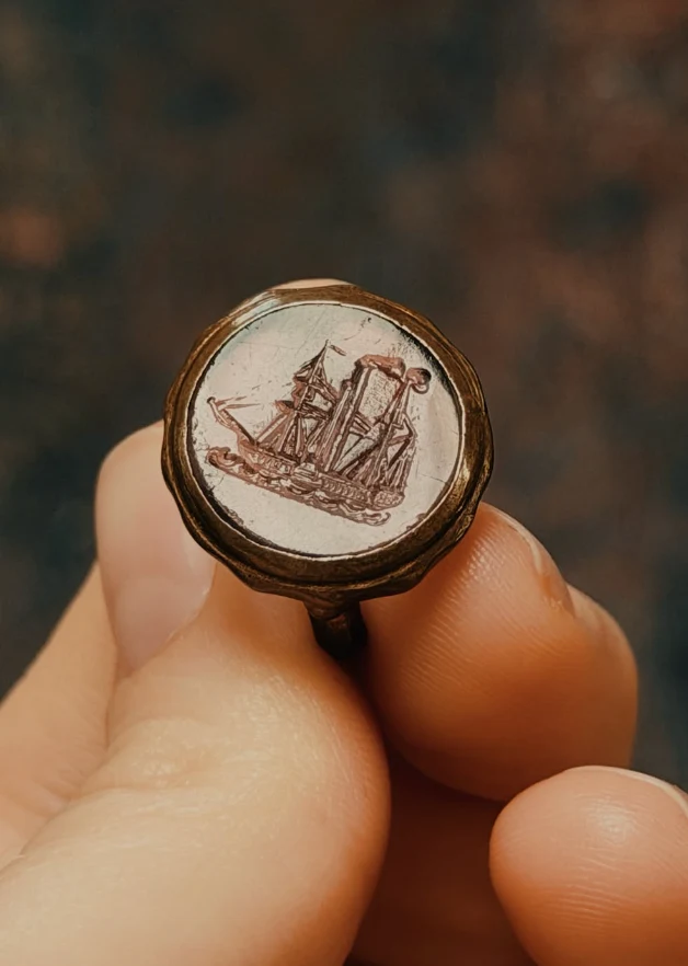Gilt seal of steamship