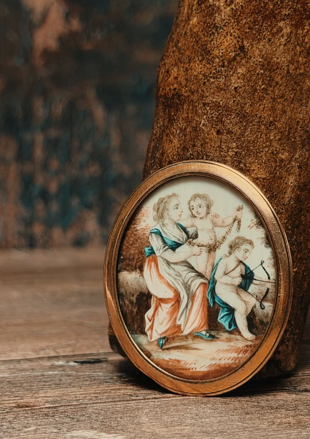 Miniature watercolour on ivorine