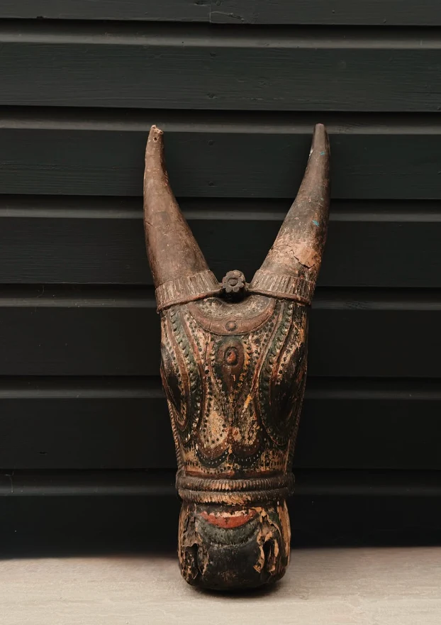 Wooden Kerala bull head