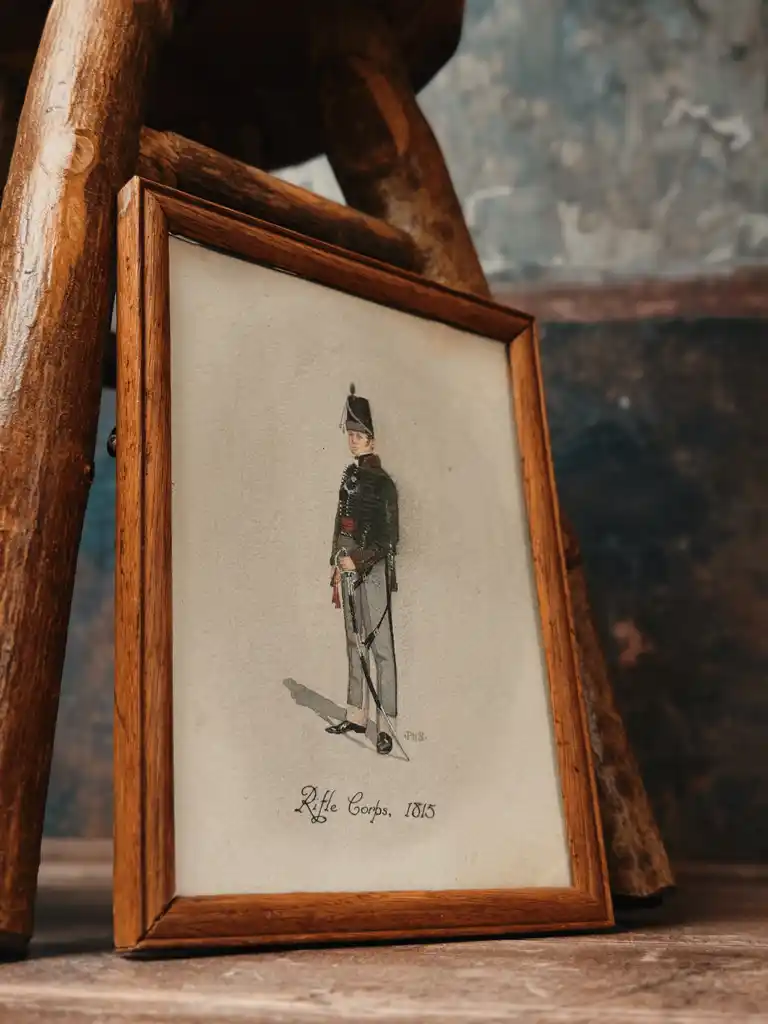 Pair military watercolours
