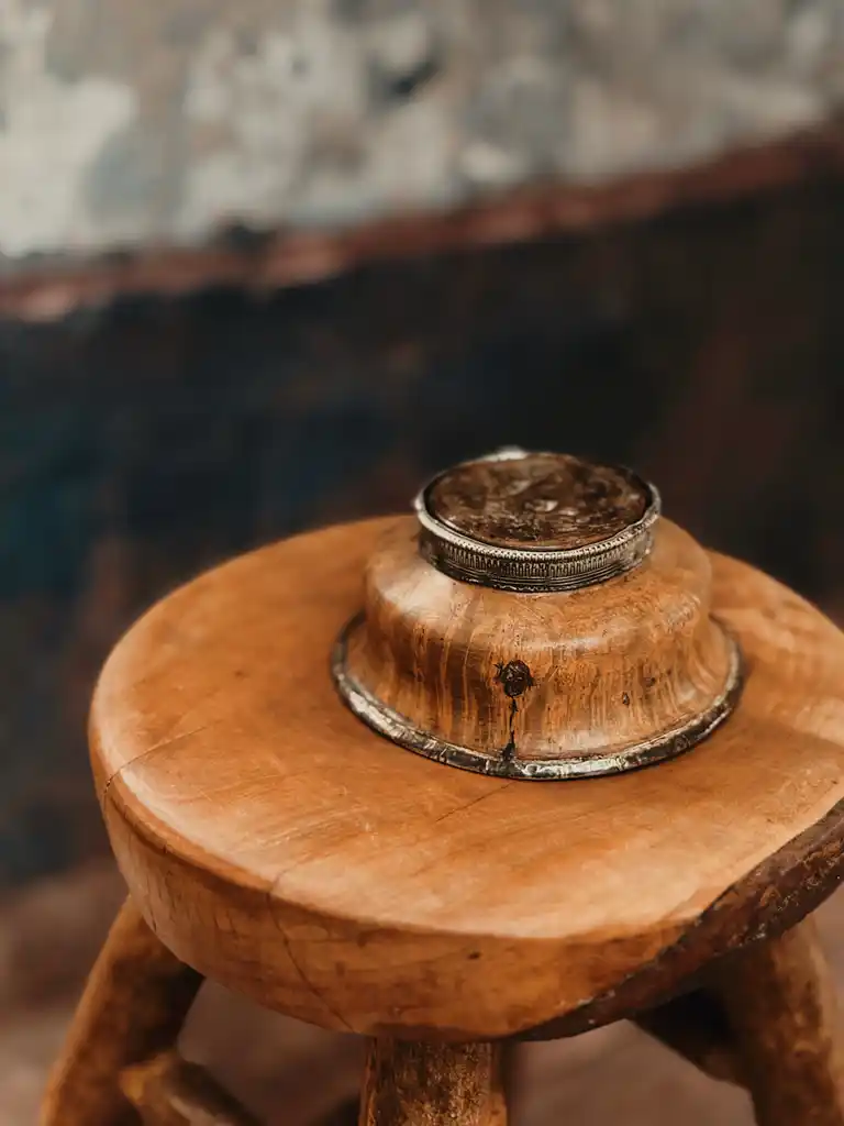 Wood and a Silver Collar