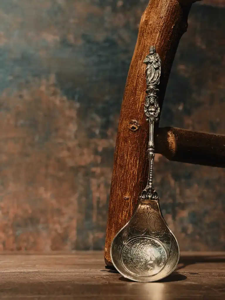 Spoon with coin